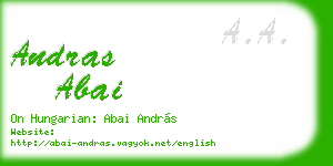 andras abai business card
